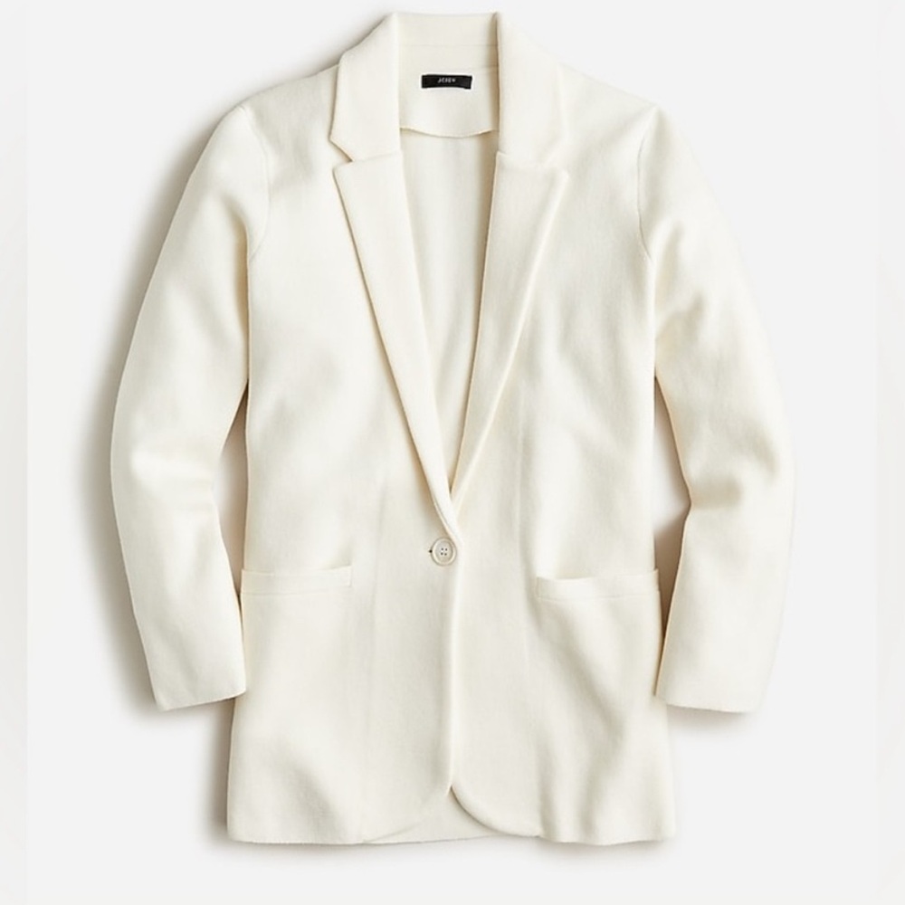 J Crew Cream Sweater Blazer